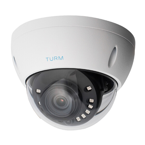TURM IP Ultra 8 MP 4K Dome Kamera mit intelligenter Videoanalyse, 112&deg; Blickwinkel, H.265+ und ePoE 