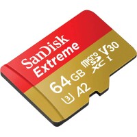 SanDisk Micro-SD-Karte Extreme A2, 64GB, bis 160 MB/s, U3 / UHS-I, SDXC