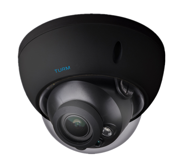 TURM IP Professional 4 MP Dome Kamera mit 40m Nachtsicht und 2.7-13.5 mm Motorzoom, Farbe schwarz 